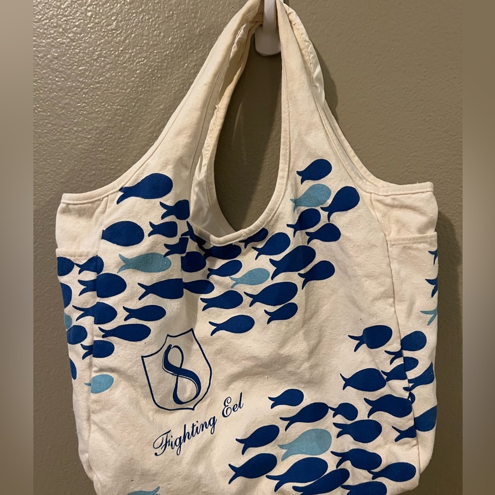 Fighting Eel canvas tote